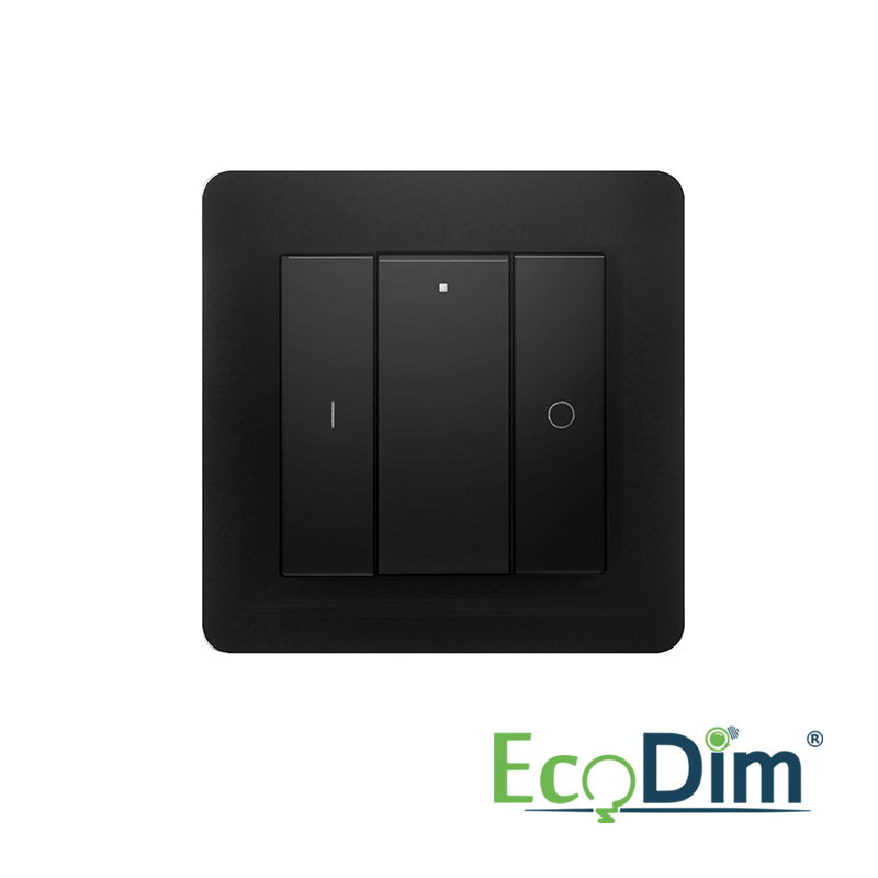 EcoDim ED-10011 Draadloze schakelaar Zigbee 1 groep zwart