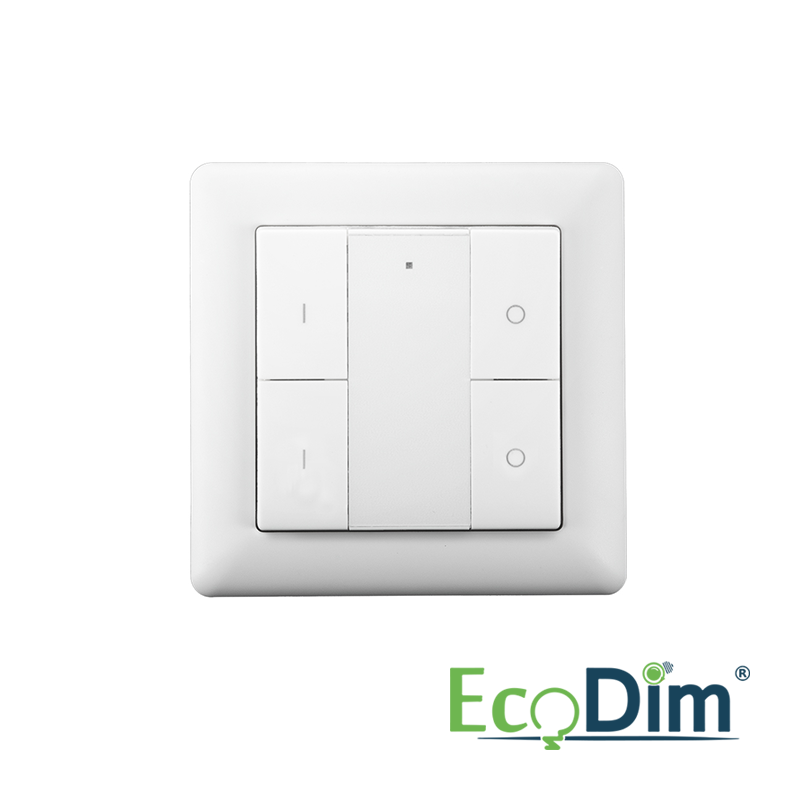 EcoDim ED-10012 Draadloze schakelaar Zigbee 2 groepen wit