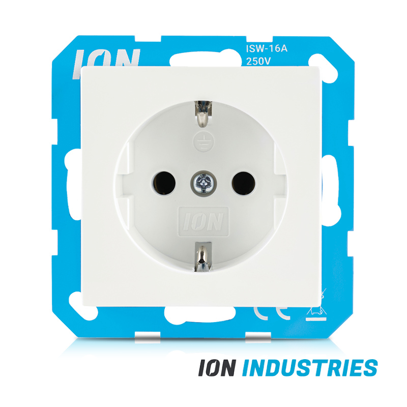 ION INDUSTRIES | Wandcontactdoos RA V1/J1 Alpin Wit
