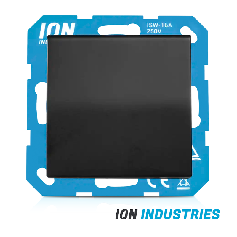 ION INDUSTRIES | Wandcontactdoos RA met klapdeksel en aanraakbeveiliging V1 /J1 Mat Zwart