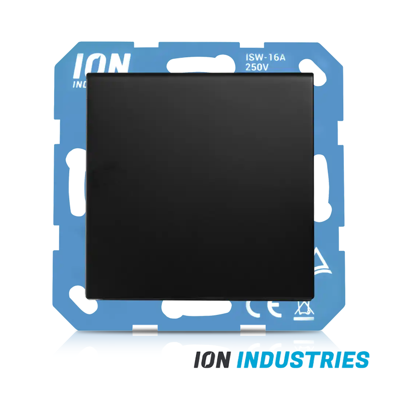 ION INDUSTRIES | Wandcontactdoos RA met Klapdeksel IP44 E1 Mat Zwart