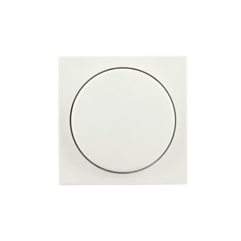 ION Industries | Centraalplaat Dimmerknop Enkelvoudig V1/J1 Mat Alpin Wit