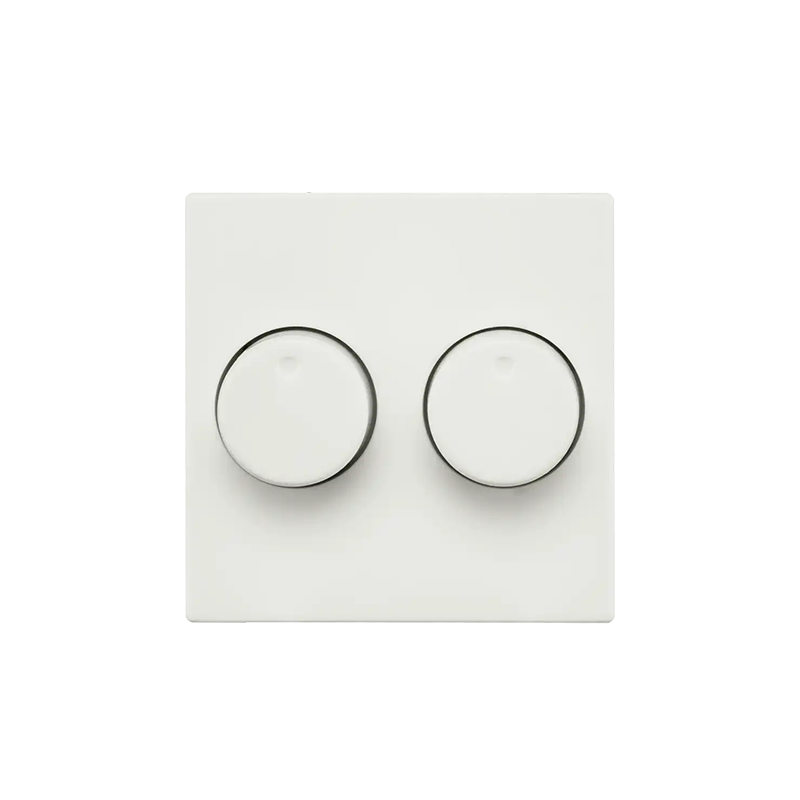 ION Industries | Centraalplaat Dimmerknop Duo V1/J1 Mat Alpin Wit