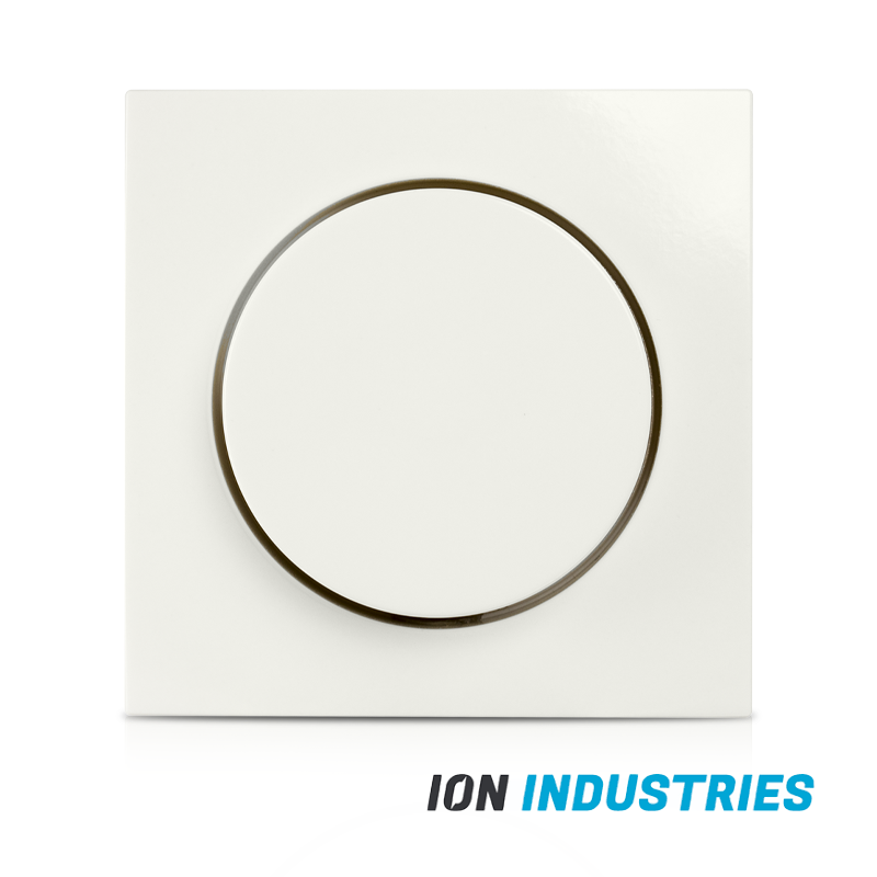ION INDUSTRIES | Centraalplaat Dimmerknop Enkelvoudig E1 Alpin Wit