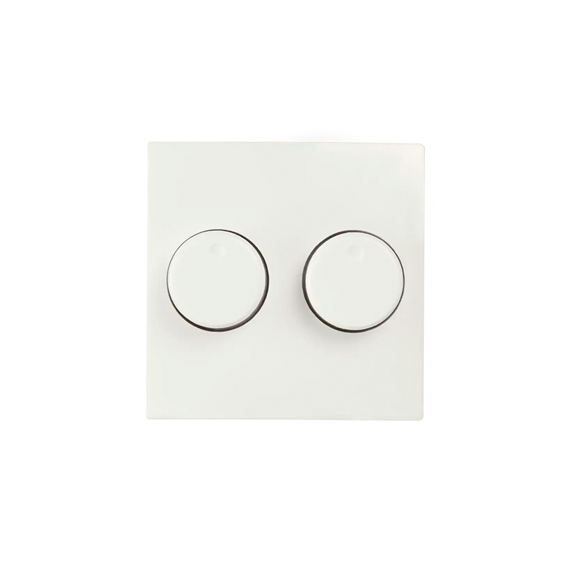 ION Industries | Centraalplaat Dimmerknop Duo E1 Mat Alpin Wit