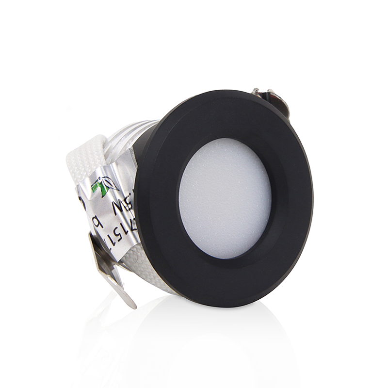 LED MINI INBOUWSPOT PHOBOS 3.4W DIM ZWART - 2700K