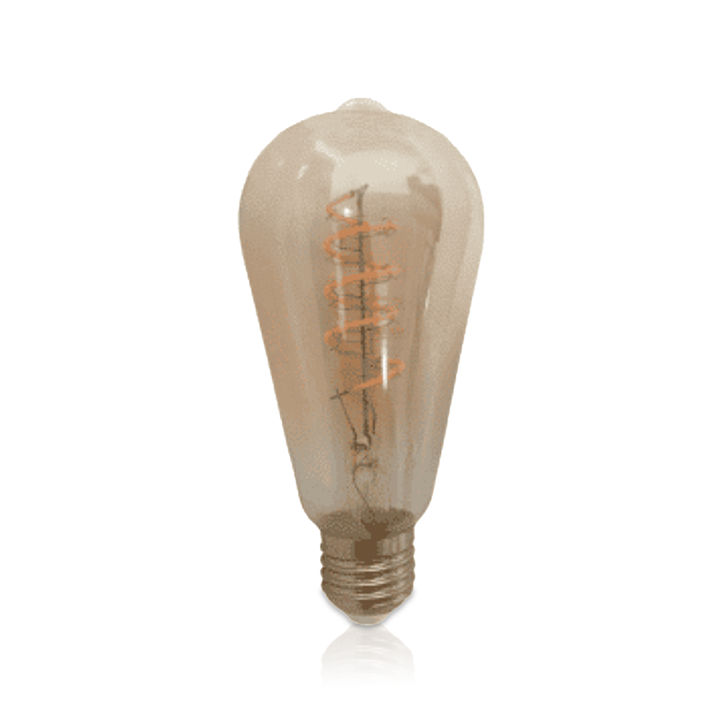LED FILAMENT E27 EDISON DIMBAAR AMBER 6W - 2400K