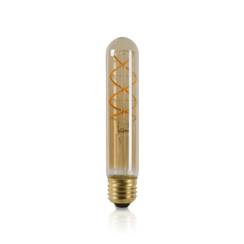 LED FILAMENT E27 TUBE 185mm DIMBAAR AMBER 4W - 2400K