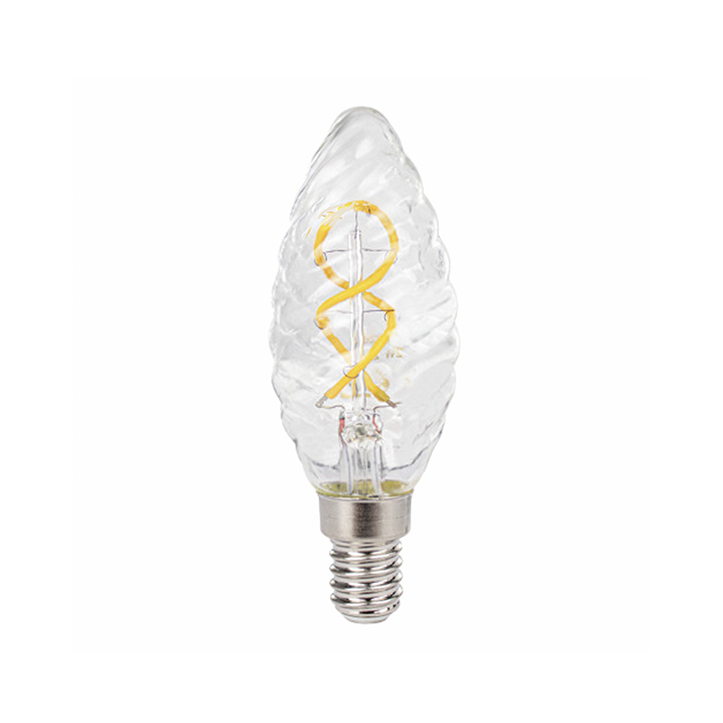 LED FILAMENT E14 KAARS RIBBEL DIMBAAR CLEAR 2W - 2400K