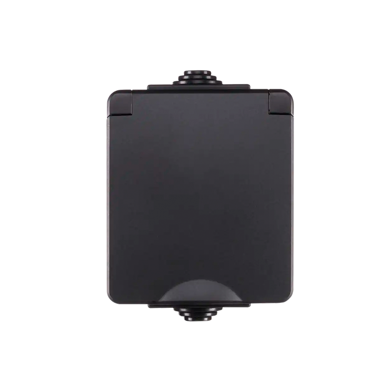 ION INDUSTRIES | OPBOUW WANDCONTACTDOOS | IP55 | ZWART