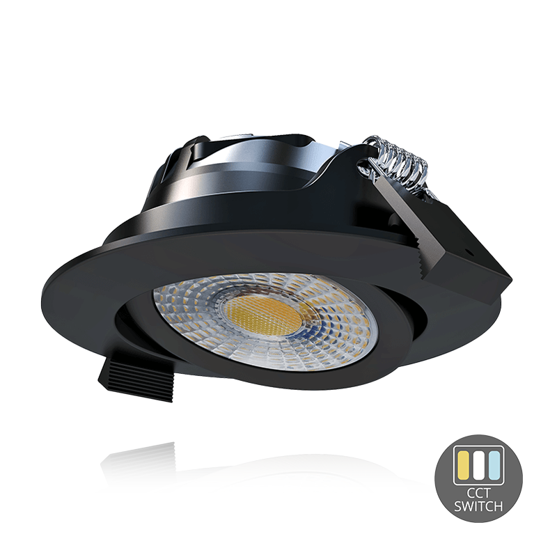 LED INBOUWSPOT | MIRAN | SLIM-FIT | 6W | DIM | ZWART | CCT-SWITCH