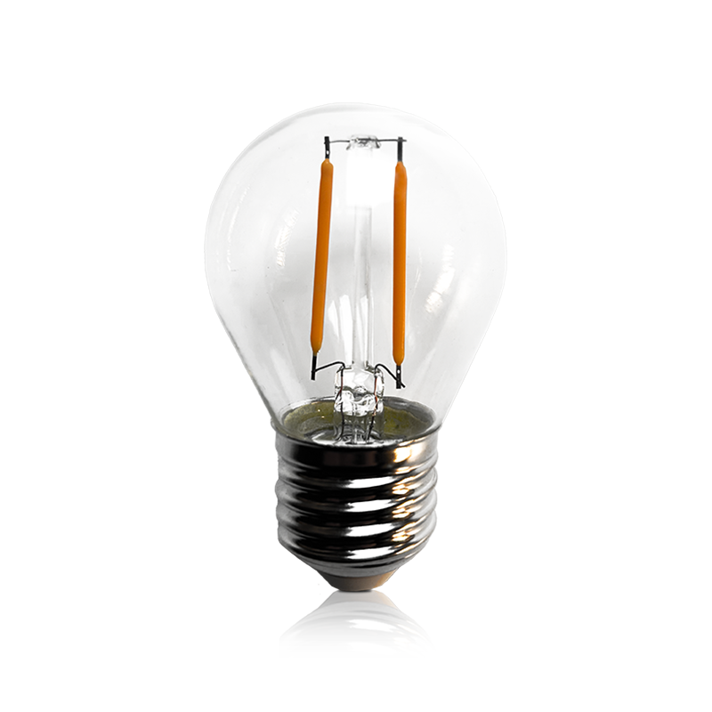 LED filament G45 clear glass 1W