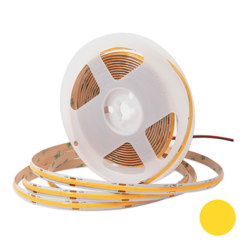 COB ledstrip 24V IP20 5m 10w/m 3000K