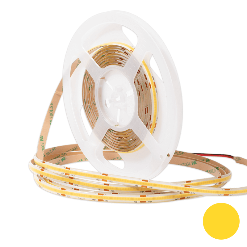 COB ledstrip 24V IP65 5m 10w/m 3000K