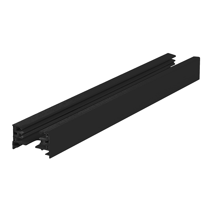 1-FASE RAIL 3 meter incl eindkap en voedingconnector zwart