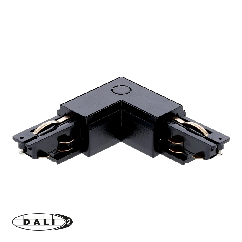 DALI 3-FASE RAIL | L-VORM CONNECTOR | INSIDE | ZWART