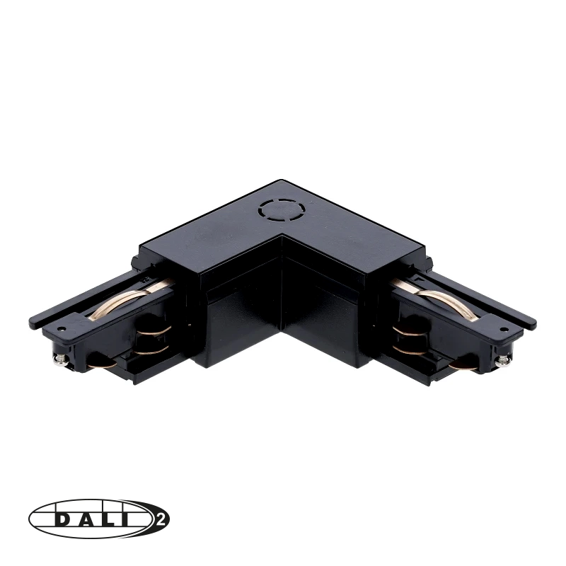 DALI 3-FASE RAIL | L-VORM CONNECTOR | OUTSIDE | ZWART