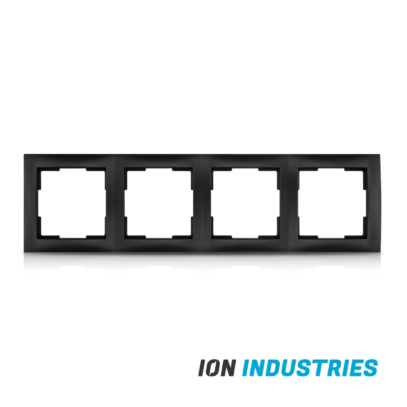 ION INDUSTRIES | Afdekraam 4-voudig E1 Mat Zwart