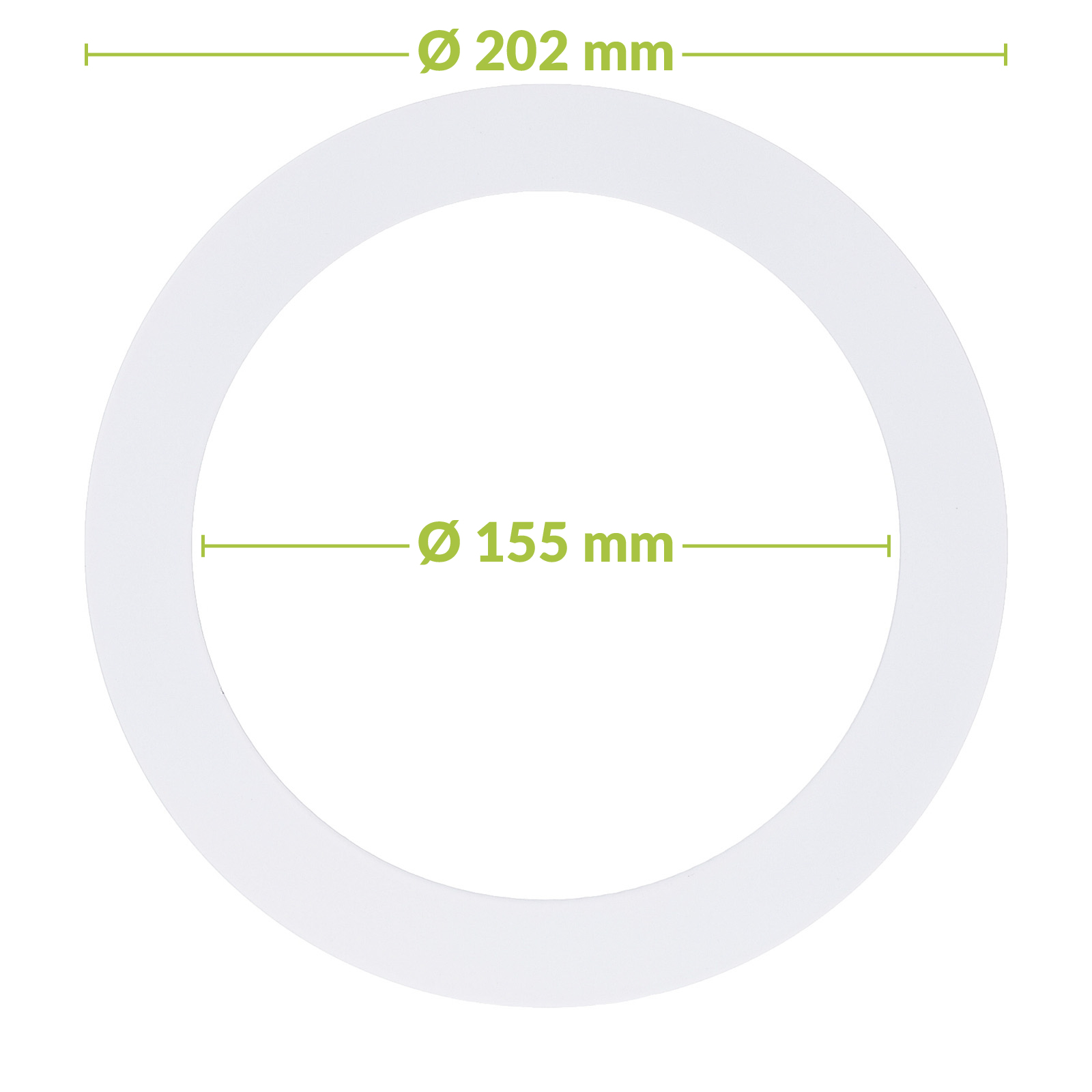 VERLOOPRING METAAL | WIT | Ø155-202mm