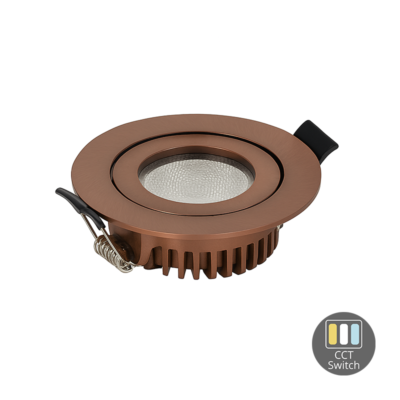 LED INBOUWSPOT | VARDA | SLIM-FIT | 6W | DIM | BRONS | CCT-SWITCH