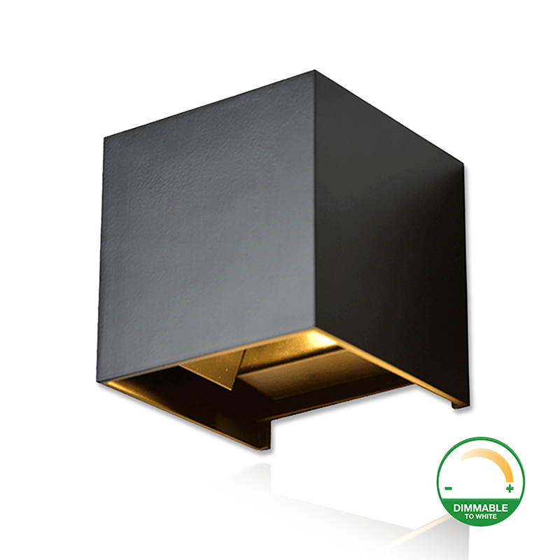 LED CUBE 2x3W DIM TO WARM ZWART