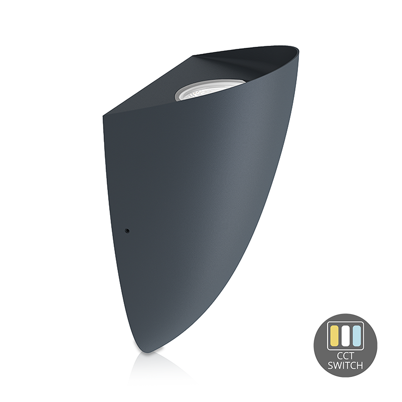 WANDLAMP DAPHNIS ANTRACIET 8W DIMBAAR WHITE SWITCH