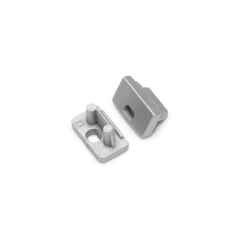 END CAP MET KABELOPENING SLIM 8MM zilver (1 zakje a 20 stuks)