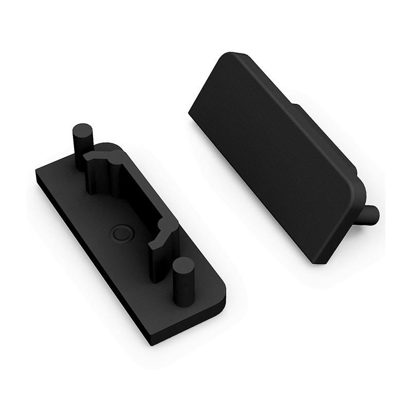 END CAP ZONDER KABELOPENING ZWART SURFACE 14MM (1 zakje a 20 stuks)