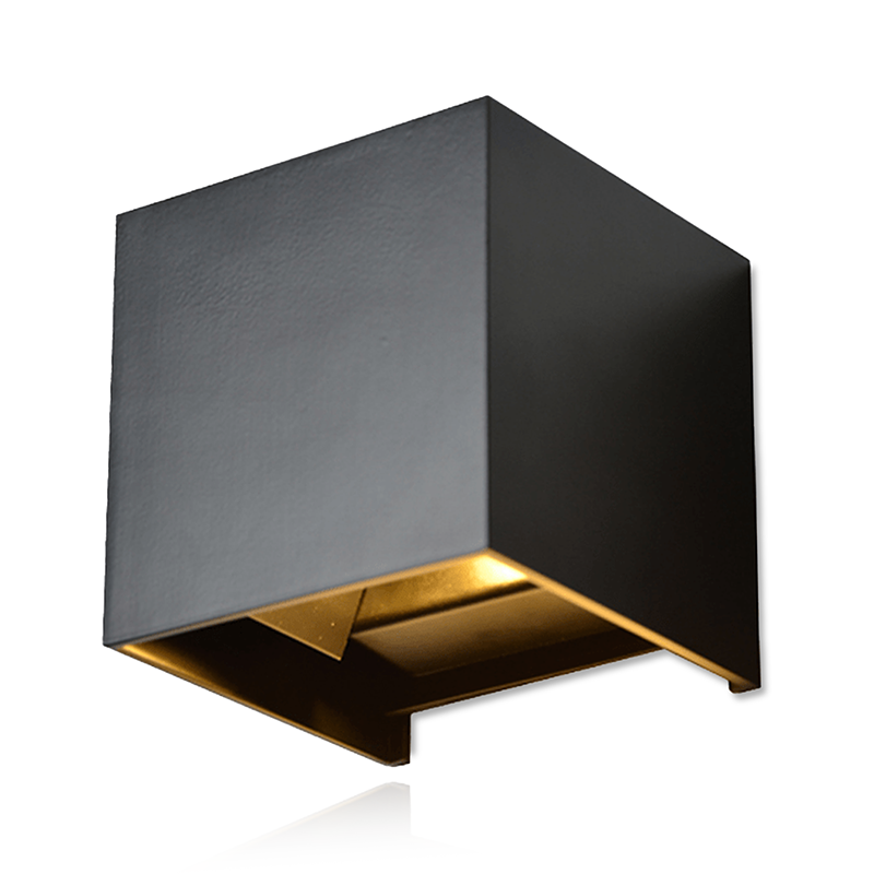 LED THEBE CUBE 2X3W PVC ZWART DIMBAAR - 3000K