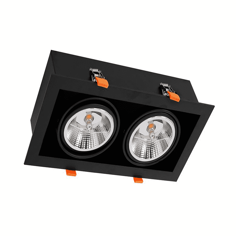 AR111 INBOUWARMATUUR MET 2xGU10 FITTING