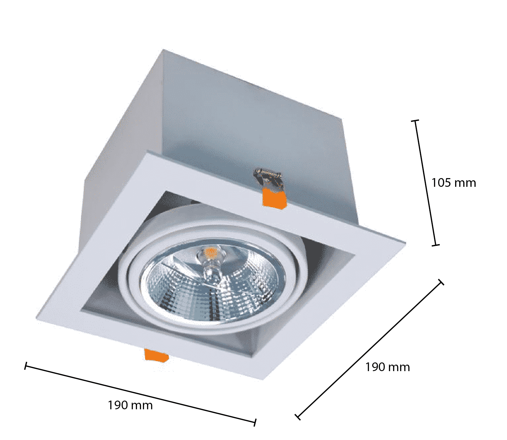 AR111 INBOUWARMATUUR MET GU10 FITTING