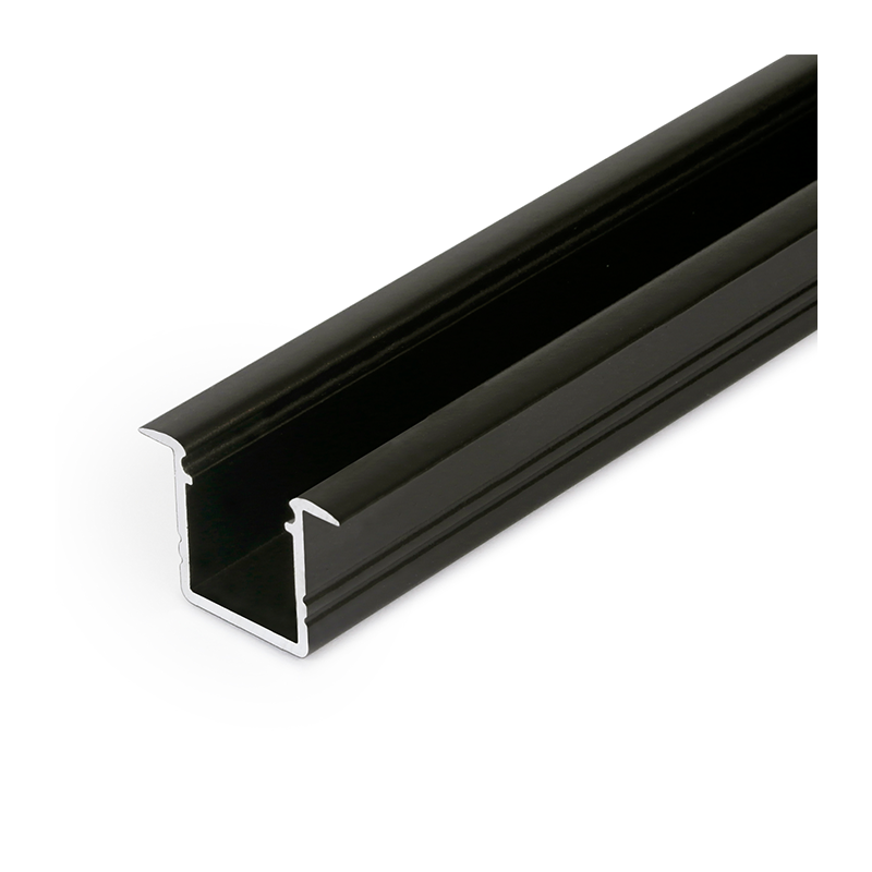 PROFIEL INBOUW SMART ZWART 10MM 2MT (1 stuk)