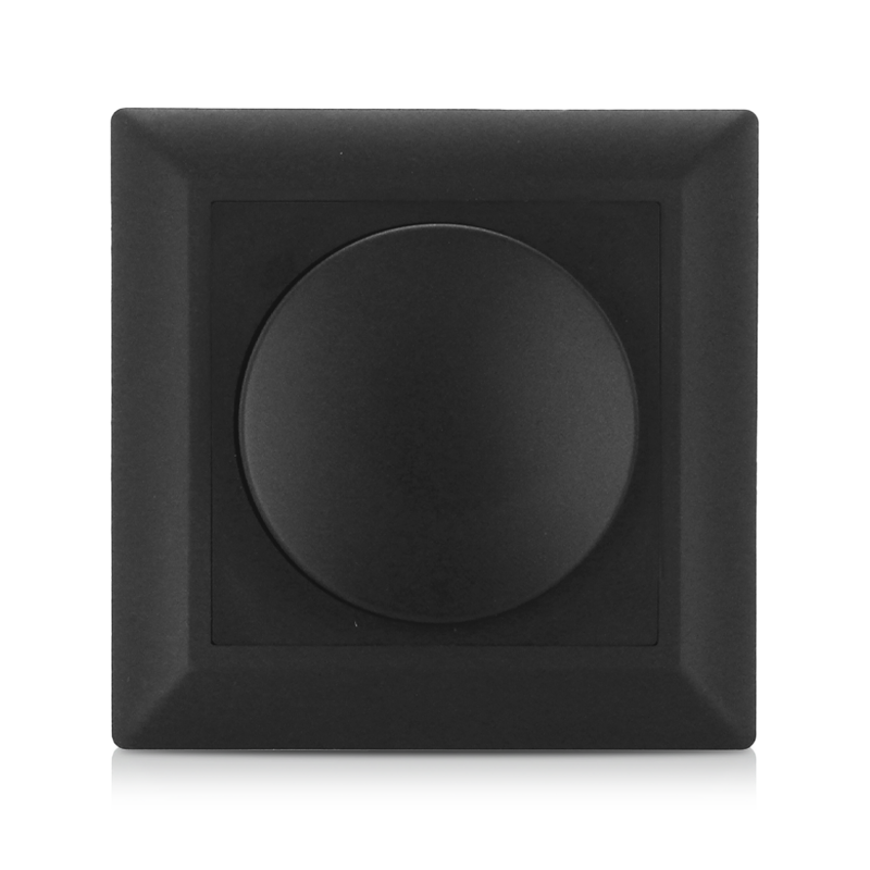 EcoDim ED-10002B Dimmerknop incl. centraalplaat en raamwerk zwart