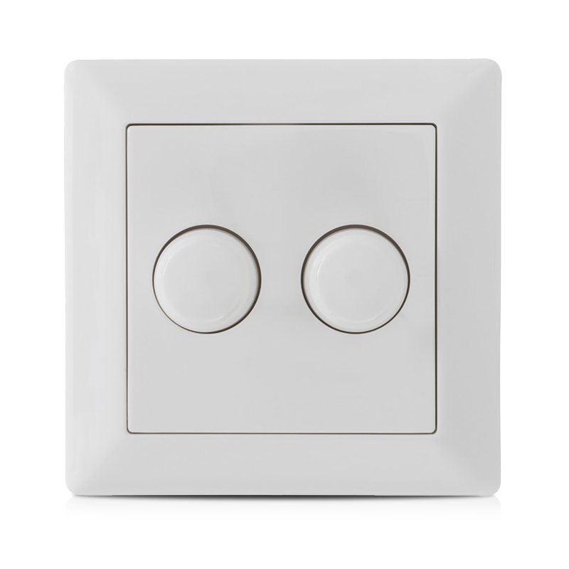 EcoDim ED-10005 Duo dimmerknop passend in GIRA/JUNG/Merten incl. centraalplaat en raamwerk