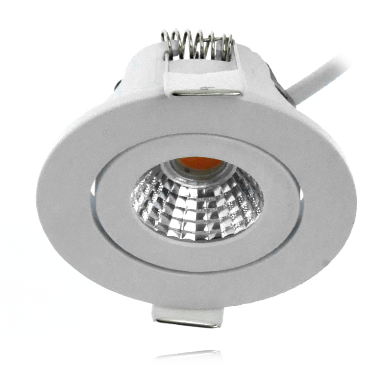 EcoDim ED-10061 Led inbouwspot kleine inbouwdiepte IP54 warm wit, rond, wit, 55mm