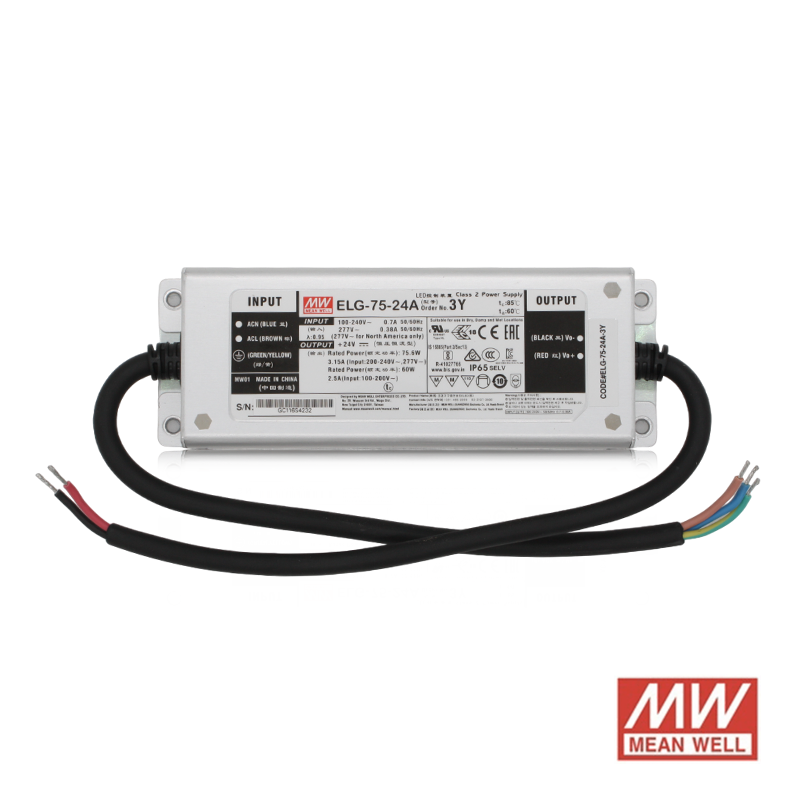 24V MEANWELL DRIVER IP65 75W
