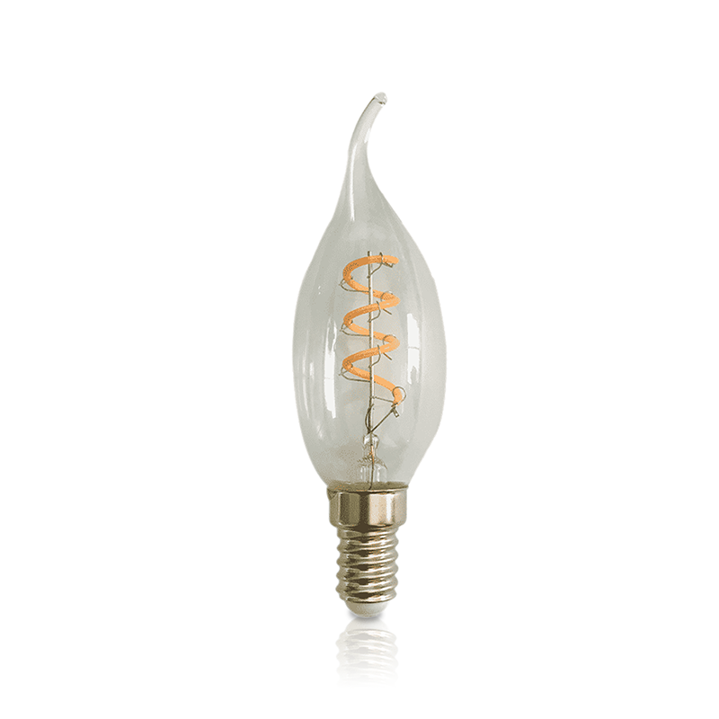 LED FILAMENT E14 KAARS TIP DIMBAAR CLEAR 4W - 2200K | Warm white