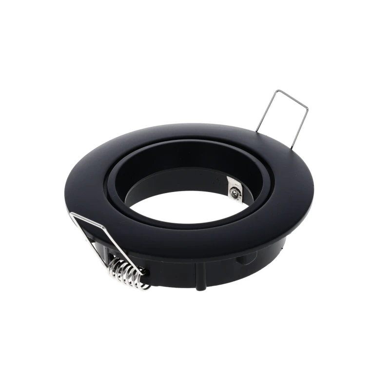 MR16 ARMATUUR ROND KANTELBAAR BLACK MET KLIKSYSTEEM