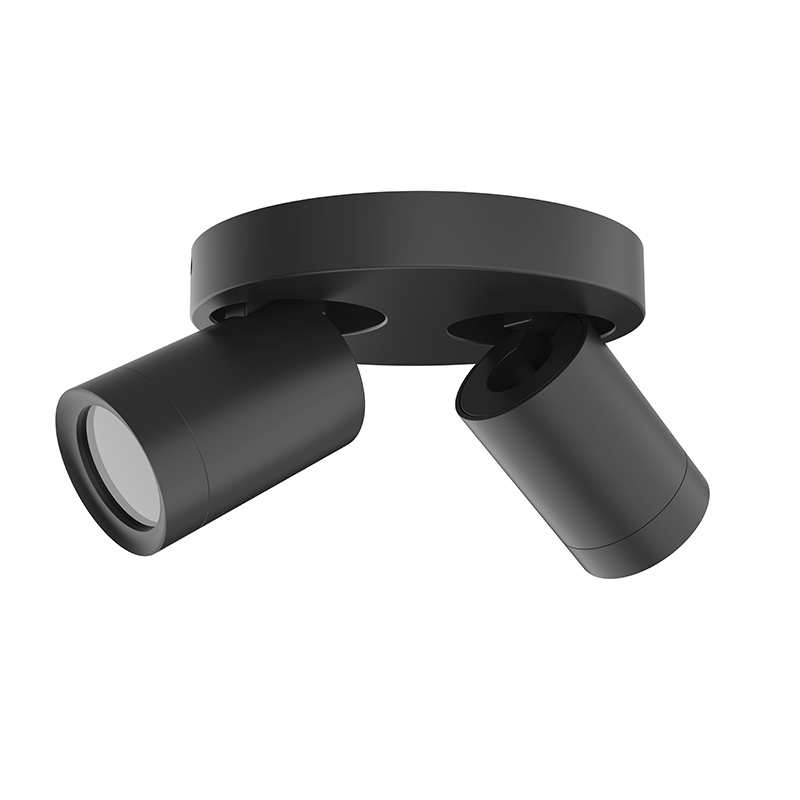 PLAFONDARMATUUR | LEXI | ROND | 2xGU10 | ZWART
