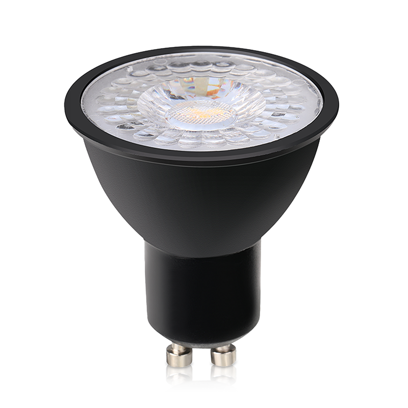 GU10 SPOT SPONDE 5W ZWART DIMBAAR - 3000K