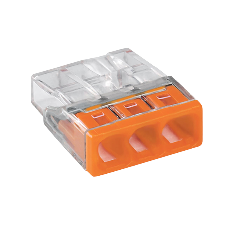 WAGO LASKLEM | 3 DRADEN | 0.2-2.5MM² | PER 100 STUKS